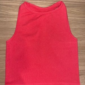 Pink High Neck Tank